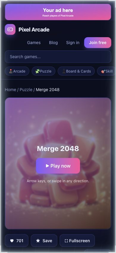Arcade Portal on a phone